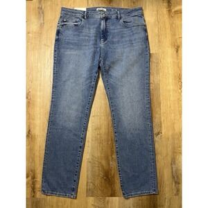 Warp‎ + Weft Amsterdam Slim Straight Mens Jeans 40x34 Blue Stretch Denim NEW